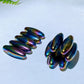 Aura Rainbow Magnetic Hematite Elliptical Zinger Snake Egg Crystal Wholesale