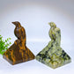 5.2" Jade Raven on Pyramid Carvings Bulk Wholesale