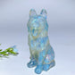 3.1" Mixed Crystal German Shepherd Dog Carvings Bulk Wholesale