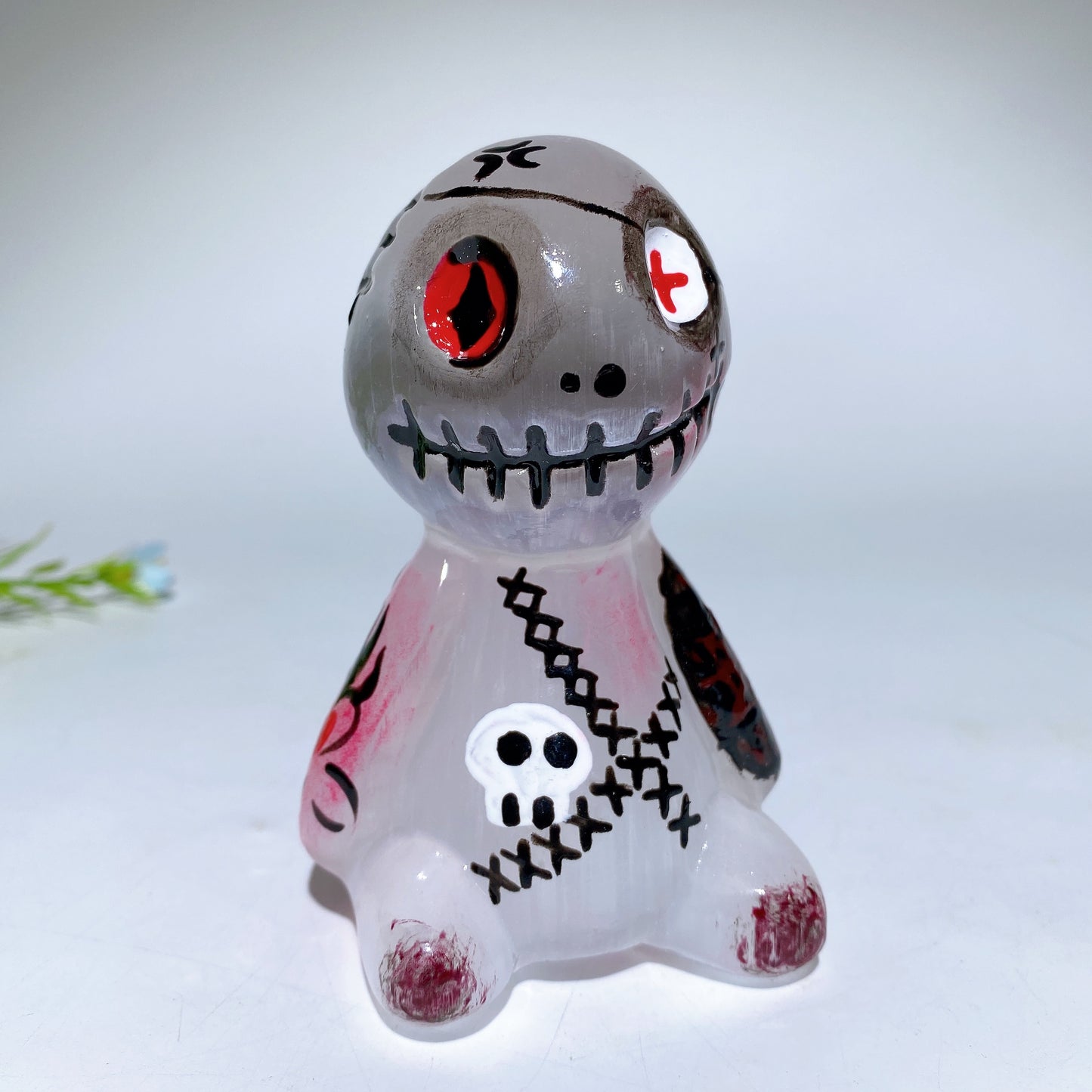 3.9" Selenite Voodoo Doll Carvings with Hand Painting Bulk Wholesale