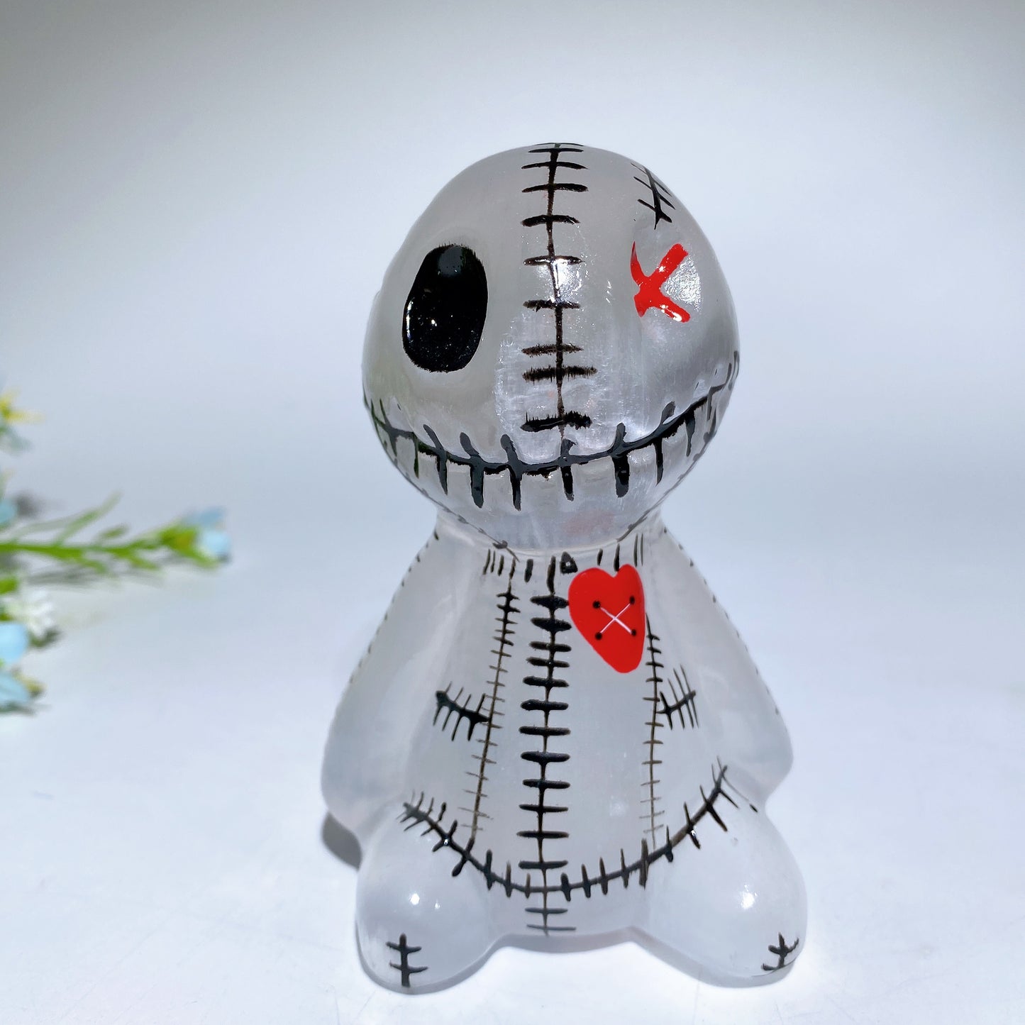 3.9" Selenite Voodoo Doll Carvings with Hand Painting Bulk Wholesale