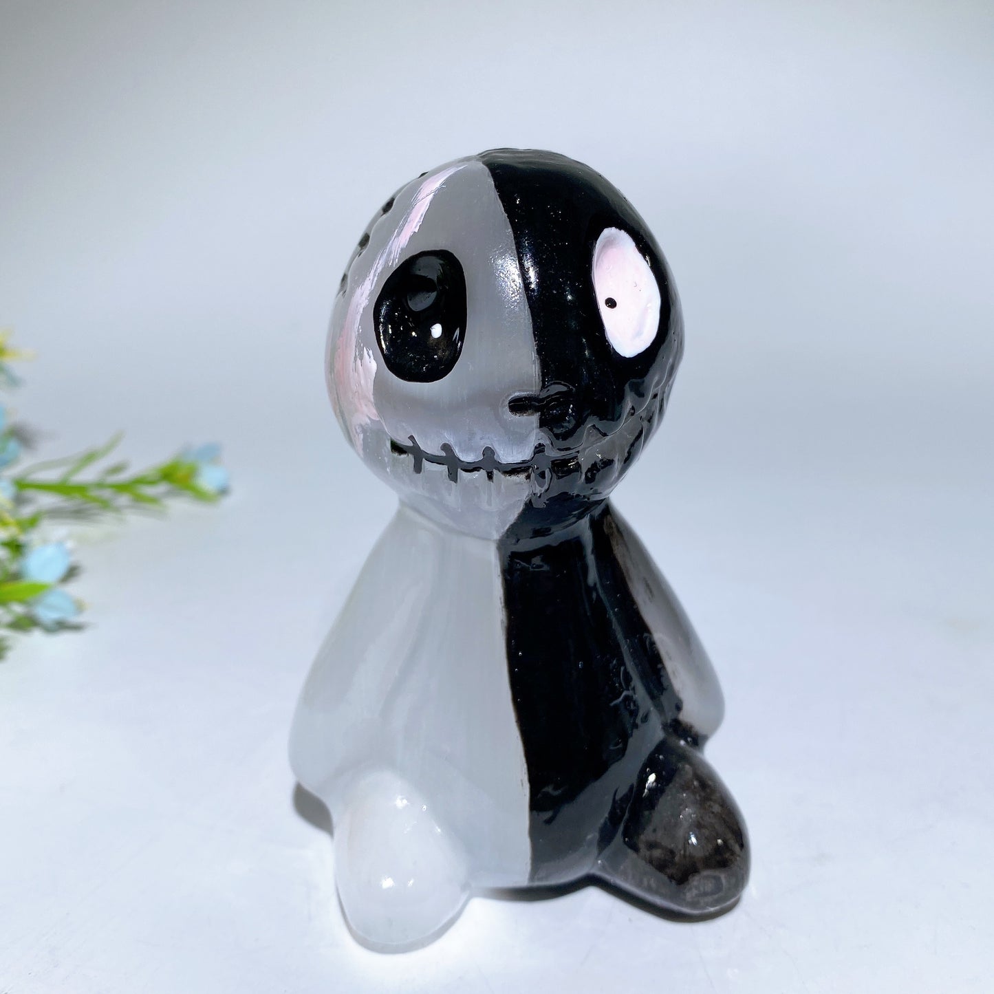 3.9" Selenite Voodoo Doll Carvings with Hand Painting Bulk Wholesale