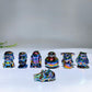 1.4" Aura Dark Rainbow Black Obsidian Star War Carvings Wholesale