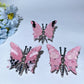 3.0" Peru Rhodonite Butterfly Carvings Free Form Bulk Wholesale