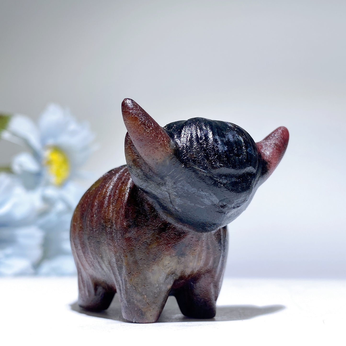 2.1" Mixed Crystal Highland Cattle Carvings Bulk Wholesale