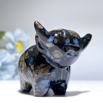 2.1" Mixed Crystal Highland Cattle Carvings Bulk Wholesale