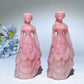 3.9" Pink Opal Princess Carvings Bulk Wholesale