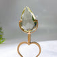 Faceted Clear Quartz Water-drop Diamond Curved Rhombus with Stand Wholesale