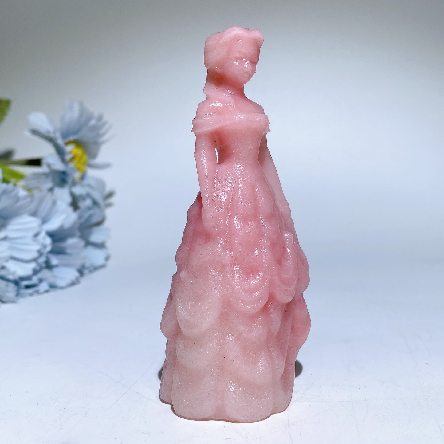 3.9" Pink Opal Princess Carvings Bulk Wholesale