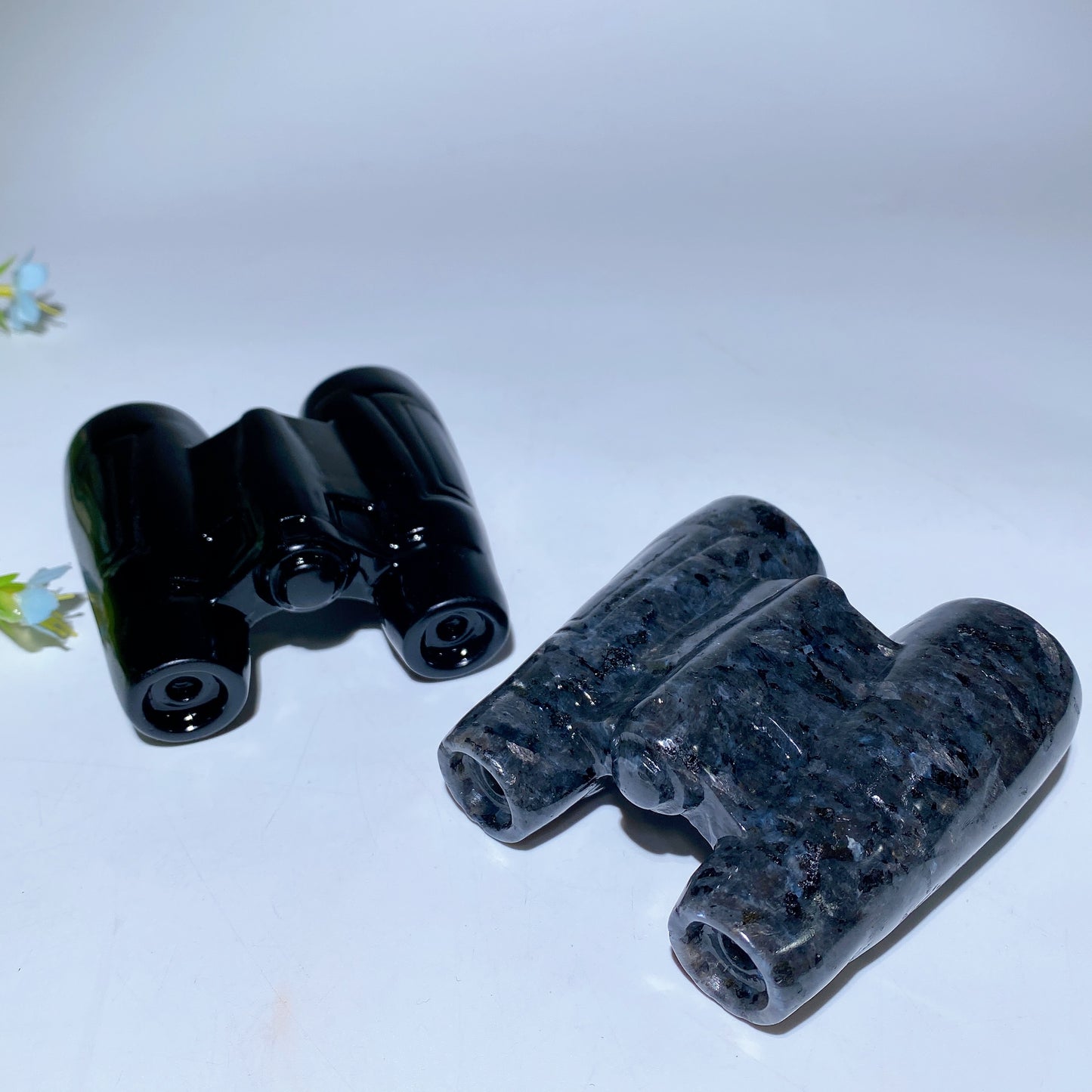 3.0" Black Obsidian Larvikite Telescope Shape Carvings Bulk Wholesale