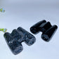 3.0" Black Obsidian Larvikite Telescope Shape Carvings Bulk Wholesale