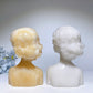 5.1"-5.3" Orange Calcite Jade Lady Bust Carvings Bulk Wholesale