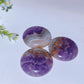 1.7"-2.0" Striped Agate Grow with Amethyst Round Slab Bulk Wholesale