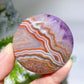 1.7"-2.0" Striped Agate Grow with Amethyst Round Slab Bulk Wholesale