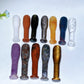 3.1" Mixed Crystal Baseball Bat Carvings Bulk Wholesale