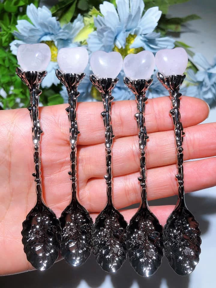 Mixed Crystal Silver Coffee Spoon Bulk Wholesale