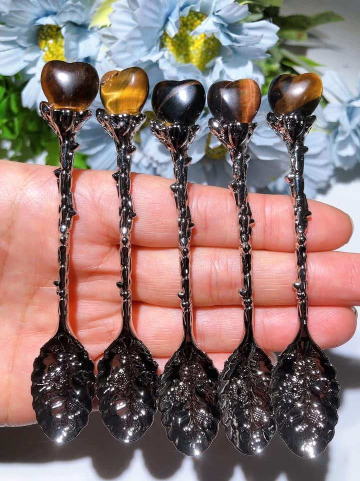 Mixed Crystal Silver Coffee Spoon Bulk Wholesale