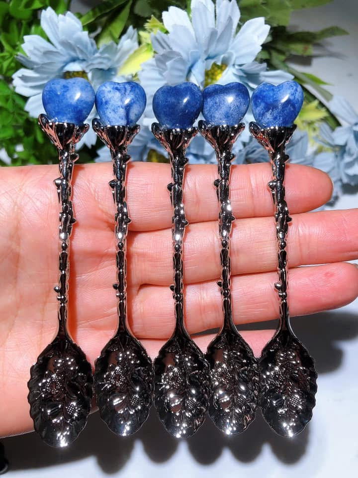 Mixed Crystal Silver Coffee Spoon Bulk Wholesale