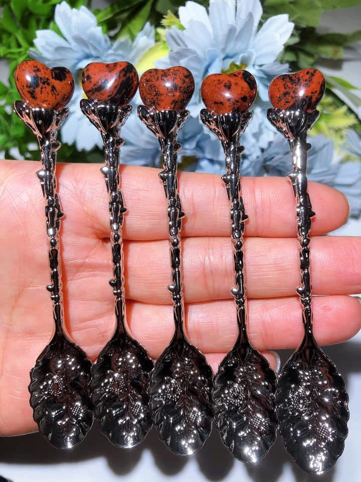 Mixed Crystal Silver Coffee Spoon Bulk Wholesale