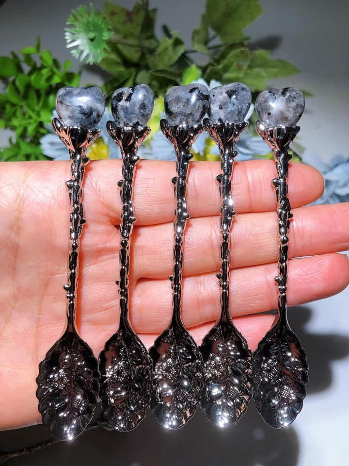 Mixed Crystal Silver Coffee Spoon Bulk Wholesale