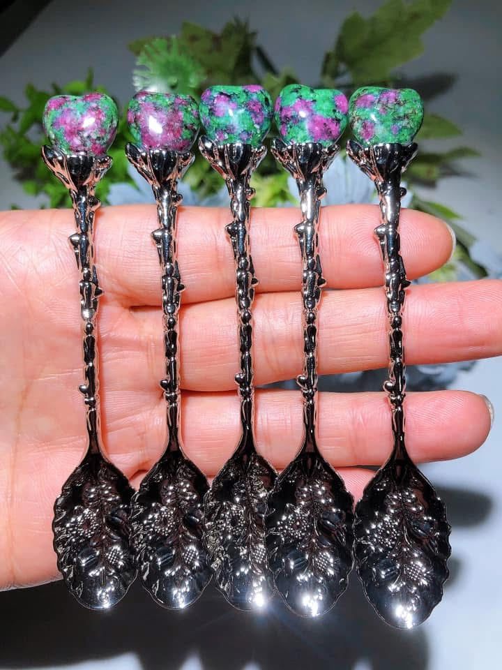 Mixed Crystal Silver Coffee Spoon Bulk Wholesale