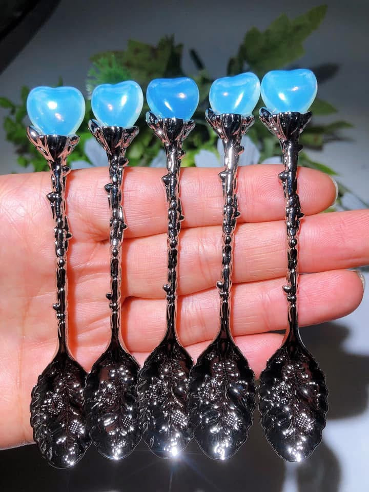 Mixed Crystal Silver Coffee Spoon Bulk Wholesale