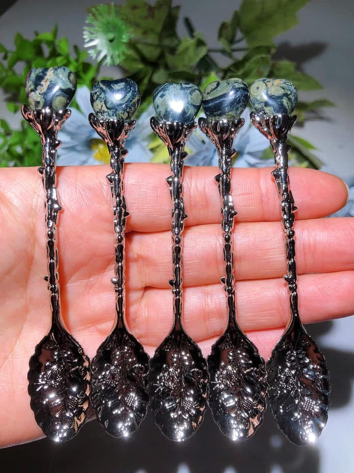 Mixed Crystal Silver Coffee Spoon Bulk Wholesale