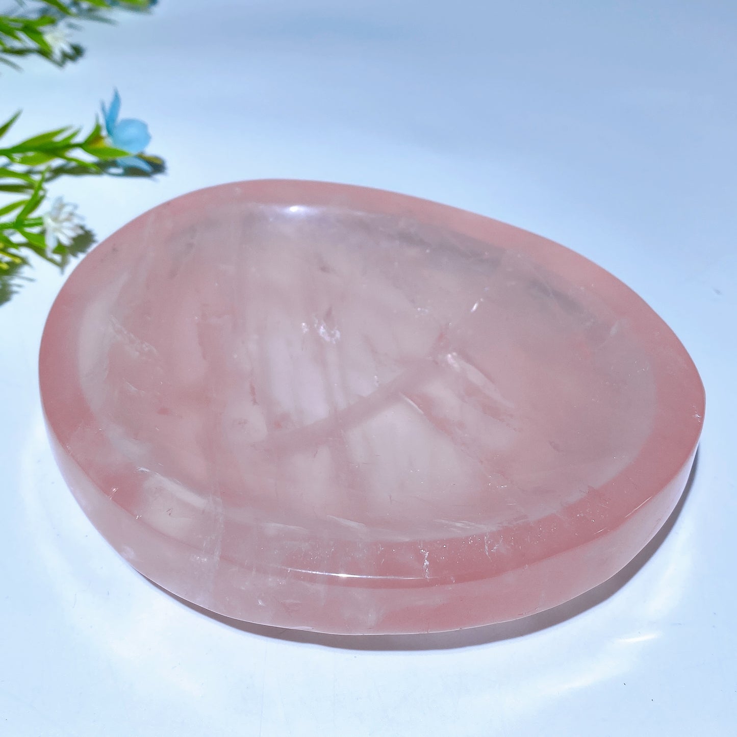 3.3"-5.4" Rose Quartz Shape Bowl Carvings Bulk Wholesale