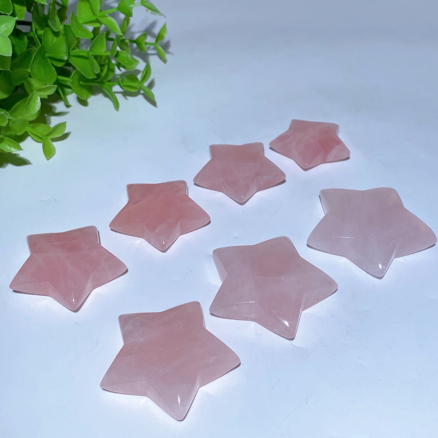 1.4"-2.0" Rose Quartz Star Carvings Bulk Wholesale