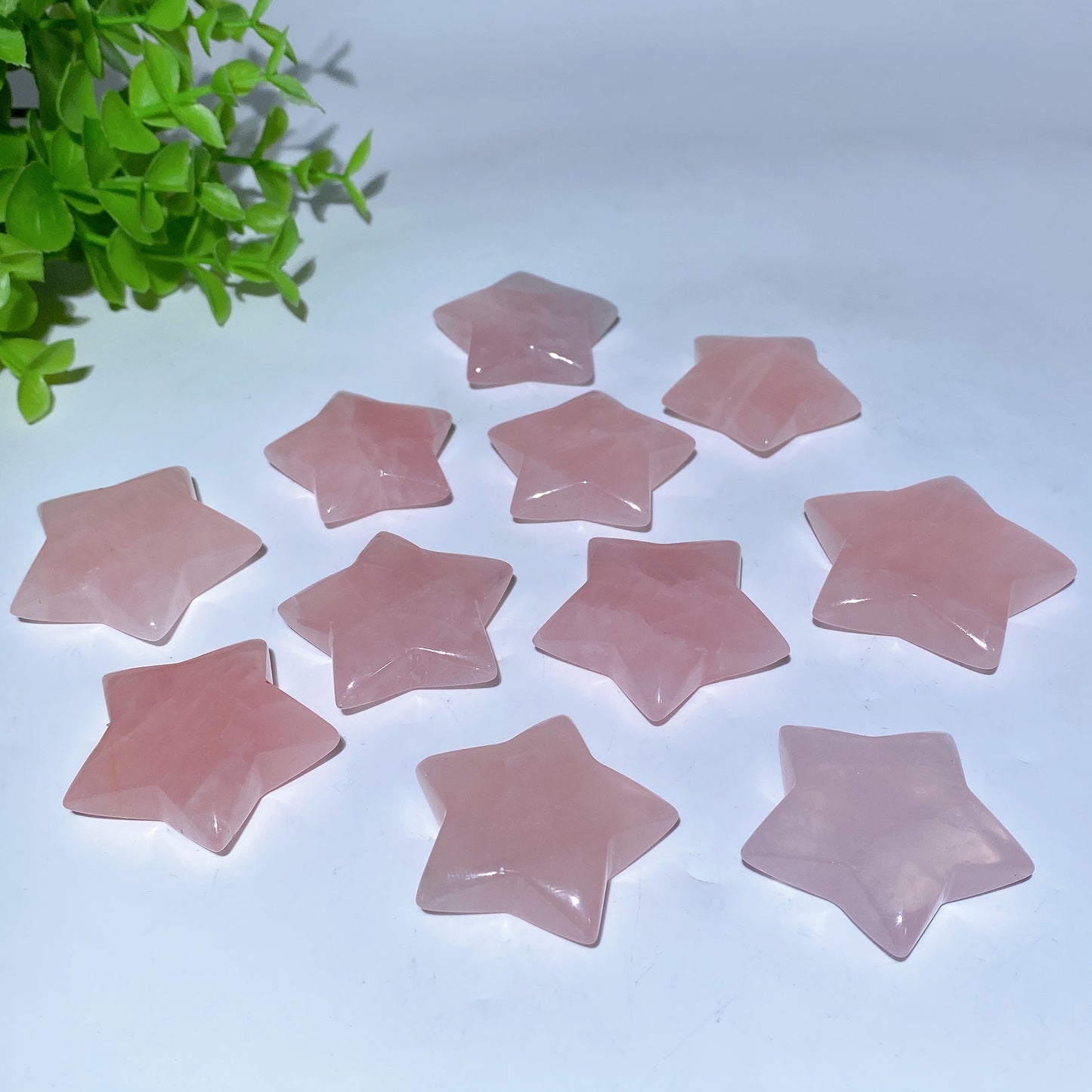 1.4"-2.0" Rose Quartz Star Carvings Bulk Wholesale