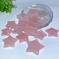1.4"-2.0" Rose Quartz Star Carvings Bulk Wholesale