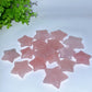 1.4"-2.0" Rose Quartz Star Carvings Bulk Wholesale
