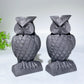 3.3" Schungite Owl Carvings Bulk Wholesale
