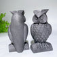 3.3" Schungite Owl Carvings Bulk Wholesale