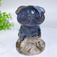 3.8" UV Reactive Volcanic Agate Pug Carvings Bulk Wholesale