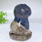 3.8" UV Reactive Volcanic Agate Pug Carvings Bulk Wholesale