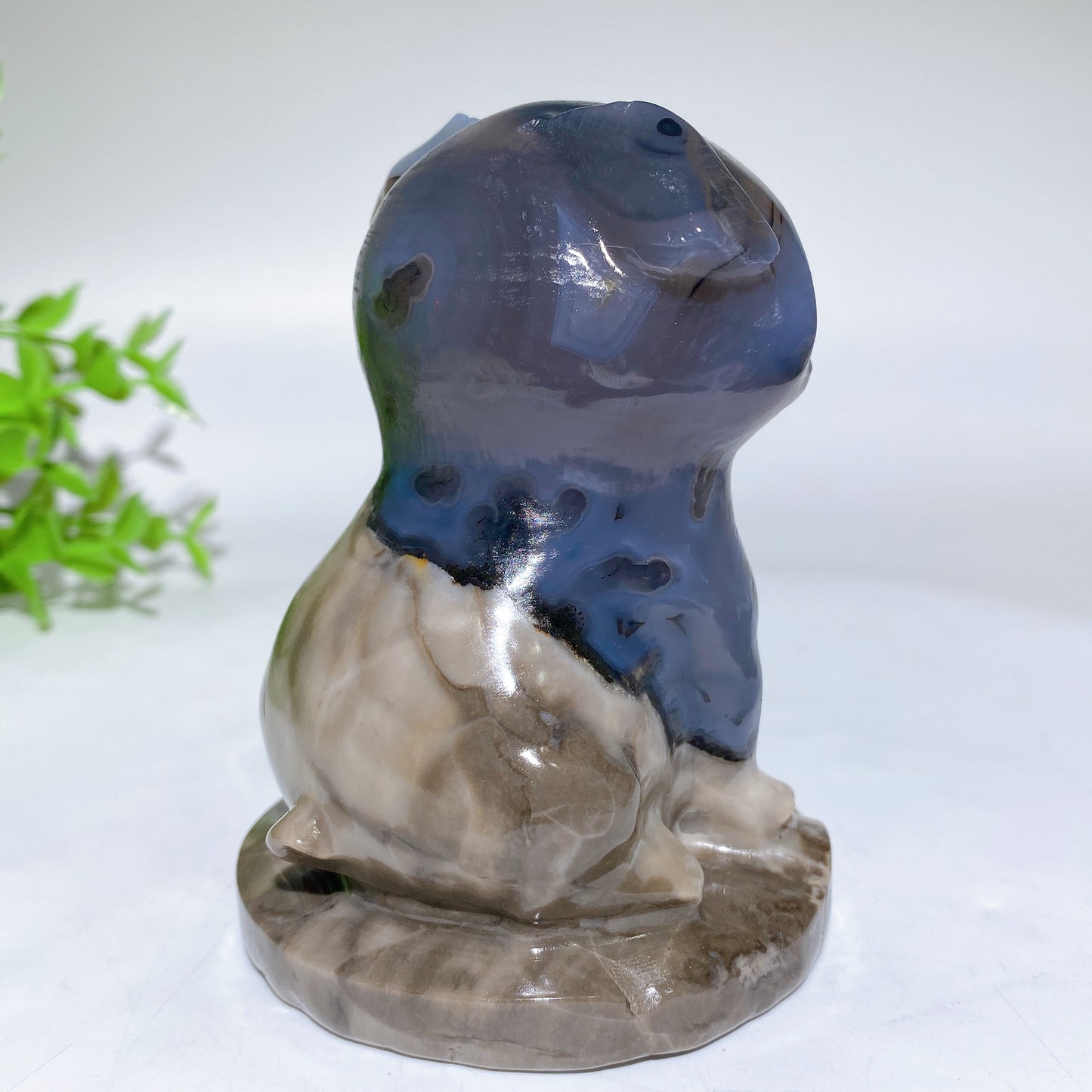 3.8" UV Reactive Volcanic Agate Pug Carvings Bulk Wholesale