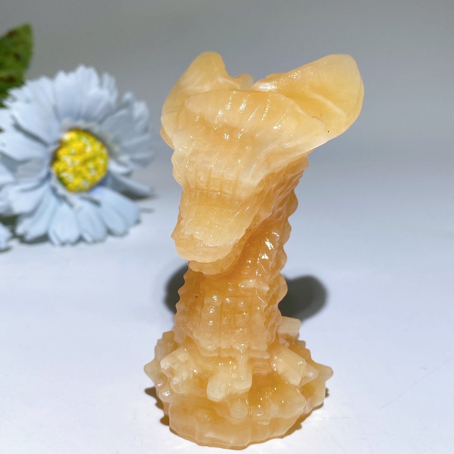 3.2" Crystal Dragon Head Carvings Bulk Wholesale