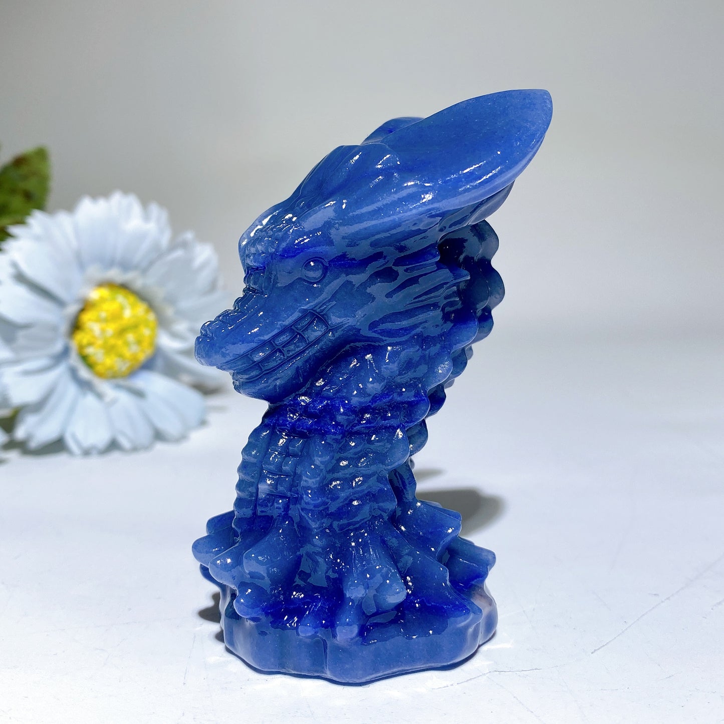 3.2" Crystal Dragon Head Carvings Bulk Wholesale