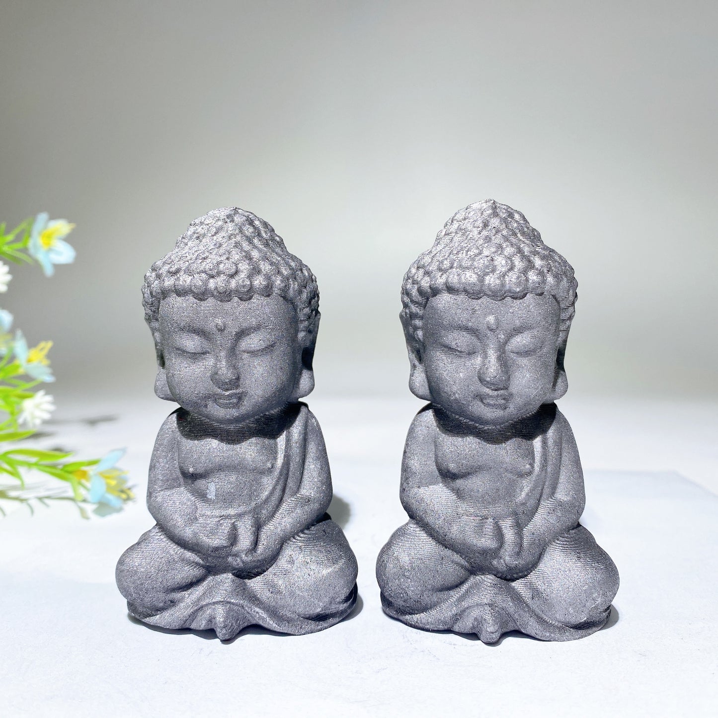 3.2" Schungite Buddha Carvings Bulk Wholesale