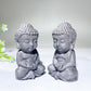 3.2" Schungite Buddha Carvings Bulk Wholesale