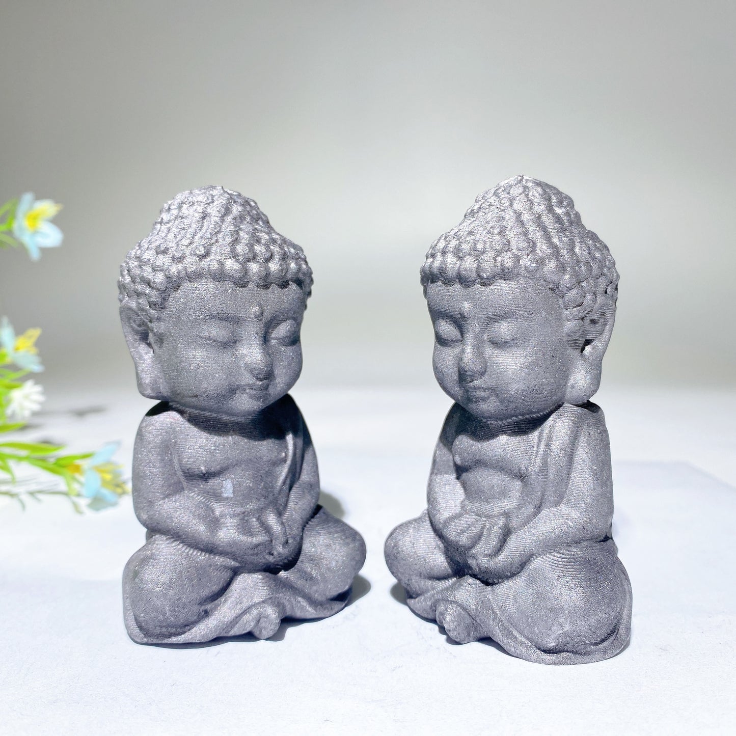 3.2" Schungite Buddha Carvings Bulk Wholesale