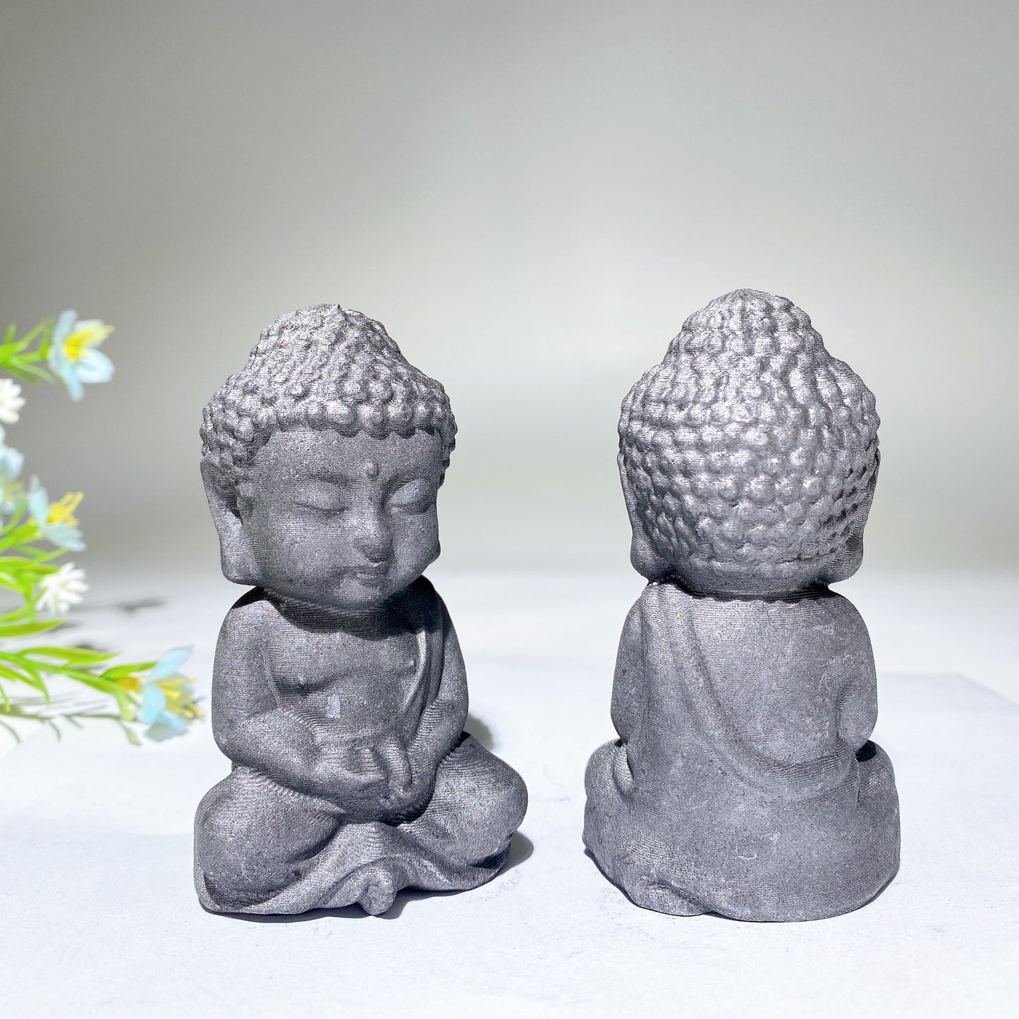 3.2" Schungite Buddha Carvings Bulk Wholesale