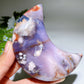 3.5"-4.5" Blue Flower Agate Moon Carvings Bulk Wholesale
