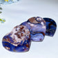3.0"-4.0" Blue Flower Agate Heart Carvings Bulk Wholesale