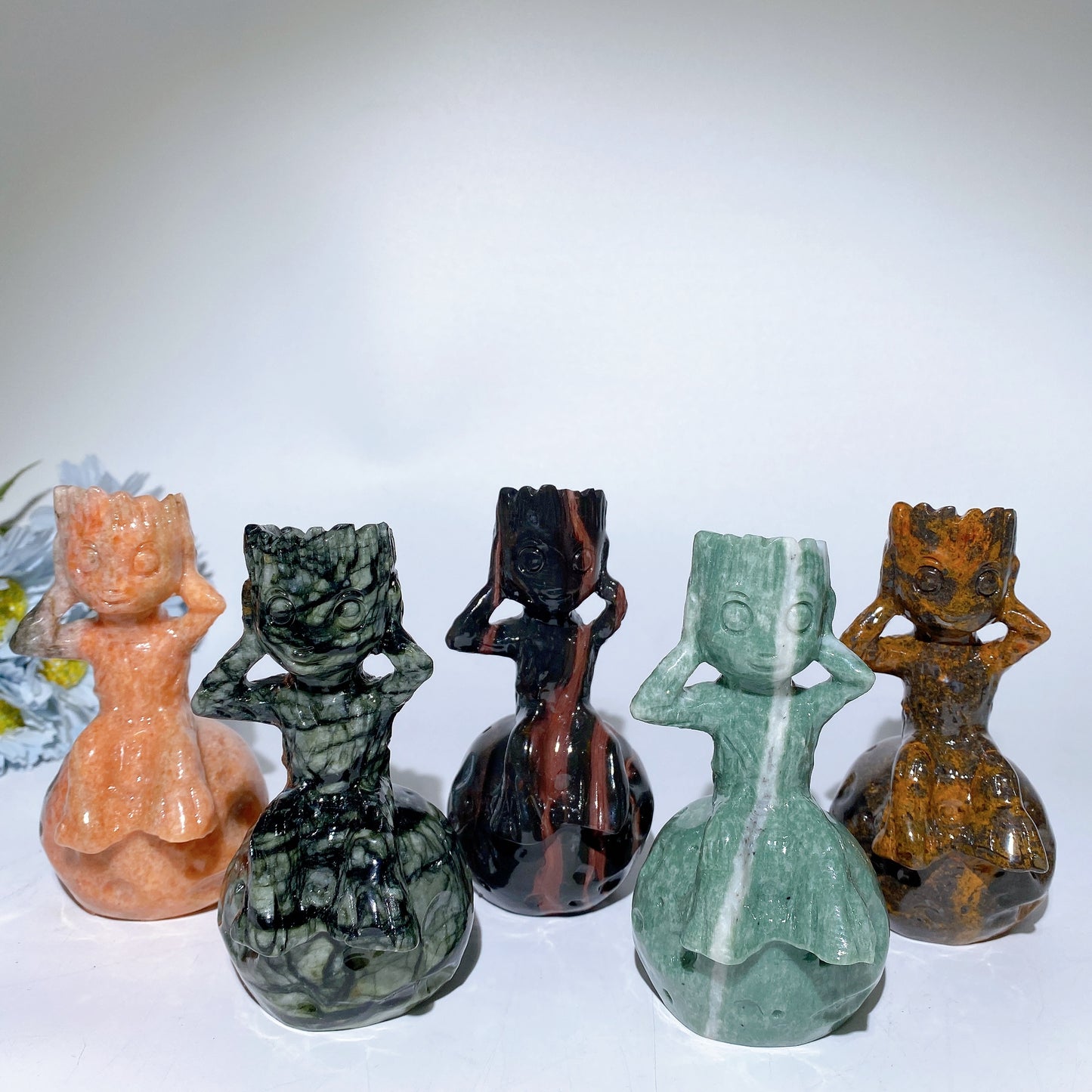 4.8" Crystal Groot on Planet Carvings Bulk Wholesale