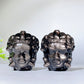 2.0" Silver Obsidian Medusa Carvings Bulk Wholesale