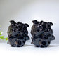 2.0" Silver Obsidian Medusa Carvings Bulk Wholesale