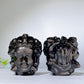 2.0" Silver Obsidian Medusa Carvings Bulk Wholesale