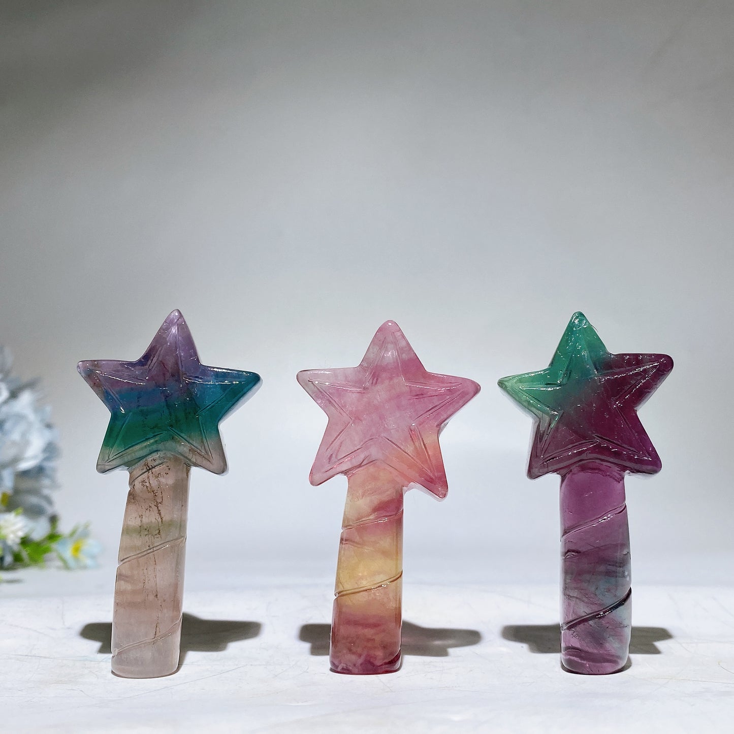 2.7” Fluorite Magic Wand Carving Crystal Healing Bulk Wholesale